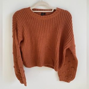 Orange cropped sweater